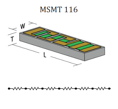 Thin film resistor arrays (MSMT116, MSMT117 and MSMT125) from Mini-Systems